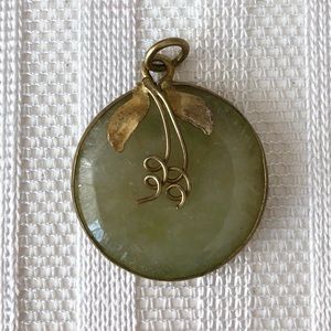 Real green jade pendant
